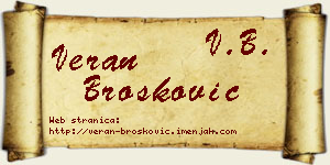 Veran Brošković vizit kartica
